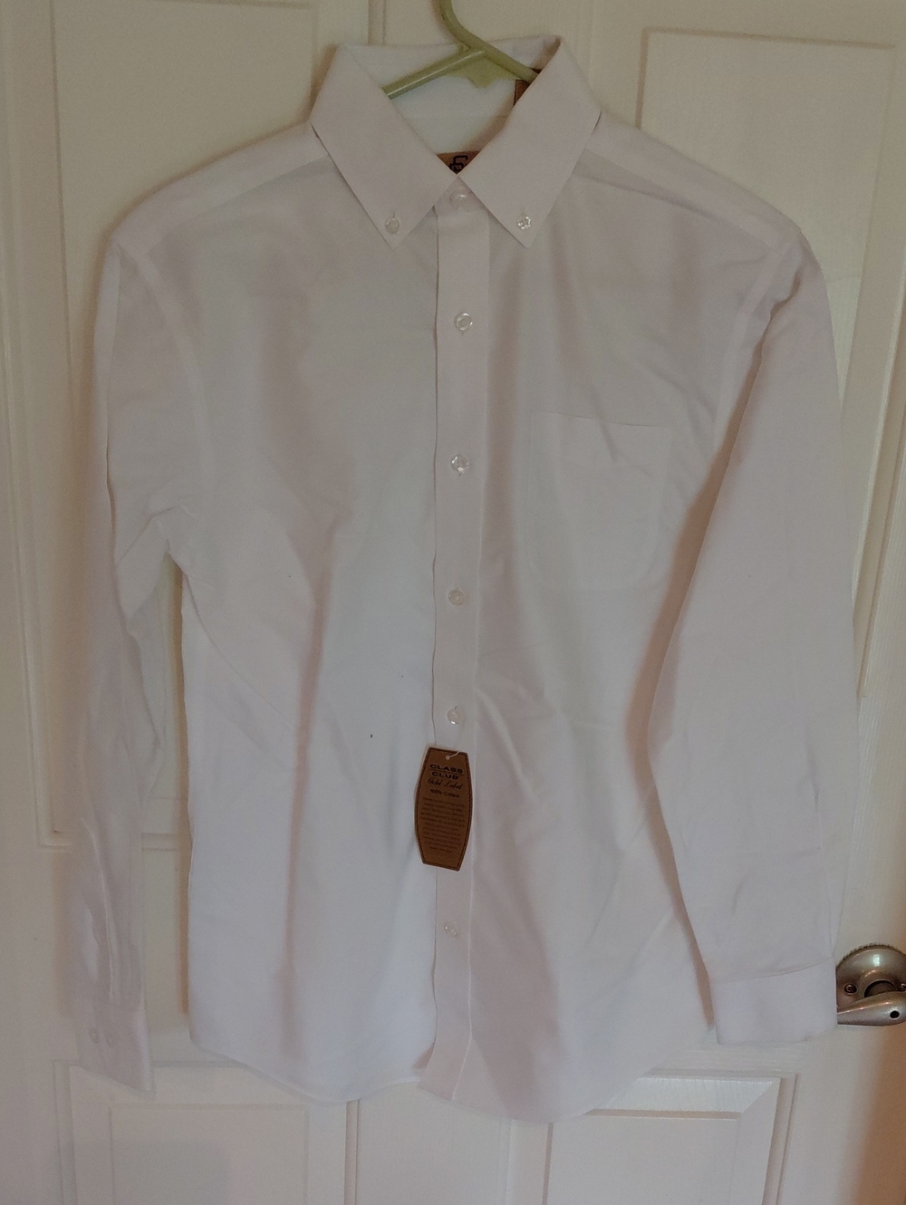 Class Club White Button-Down Dress Shirt